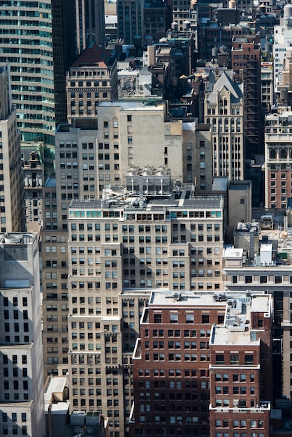 Widok Z Lotu Ptaka Budynki W środku Miasta Manhattan