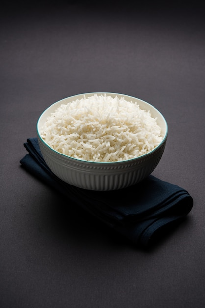 El Arroz Basmati Largo Cocido Es Un Plato Principal Indio Que Se Sirve