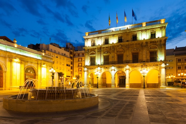 Ayuntamiento de castellón de la plana en la noche Descargar Fotos gratis