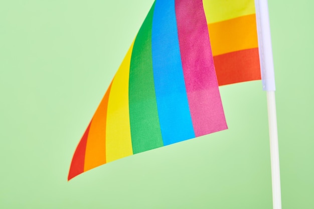 Bandera del arco iris del símbolo del movimiento lgbt cerrar la