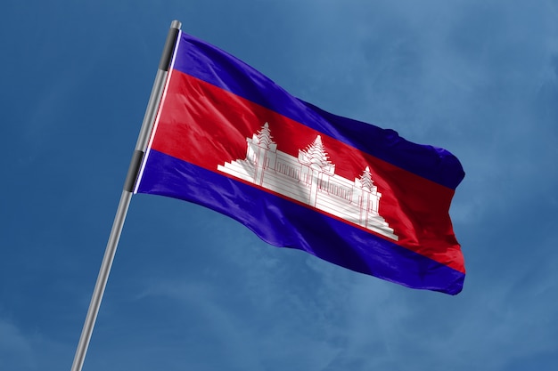 Bandera de camboya ondeando | Foto Premium