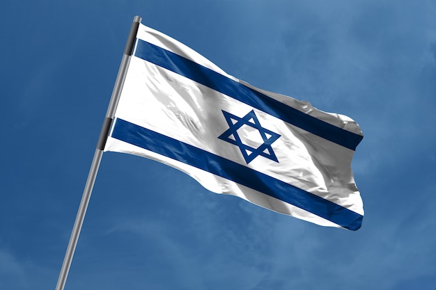 Bandera De Israel Ondeando Foto Premium