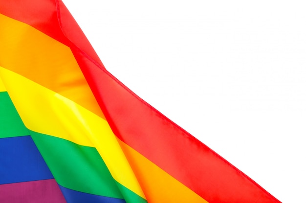 Bandera Lgbt Del Arco Iris Aislada Foto Premium