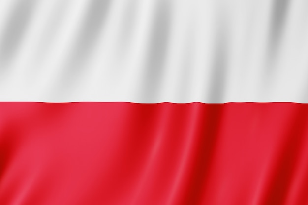 Bandera De Polonia Ilustracion De La Bandera Polaca Ondeando Foto Premium