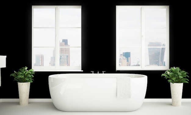Baño negro | Foto Premium