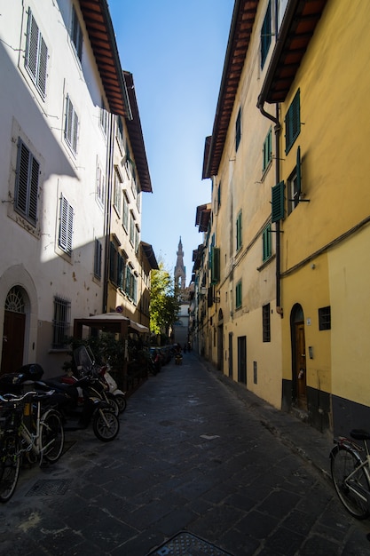 Calle Angosta En Florencia Toscana Italia Arquitectura Y Señal De Florencia Acogedor Paisaje 8734