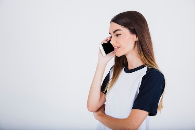 Chica Joven Hablando Por Teléfono Descargar Fotos Gratis 2483