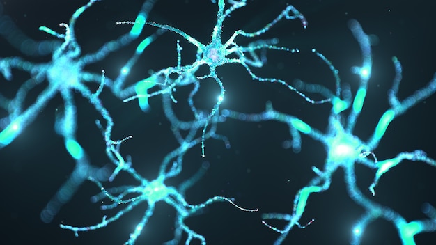 Ciencia de tecnología de redes neuronales artificiales. Foto Premium 