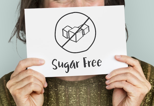 Concepto de estilo de vida saludable sin azúcar Foto gratis