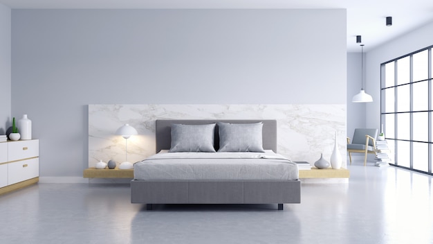 Dormitorio y moderno estilo loft. | Foto Premium