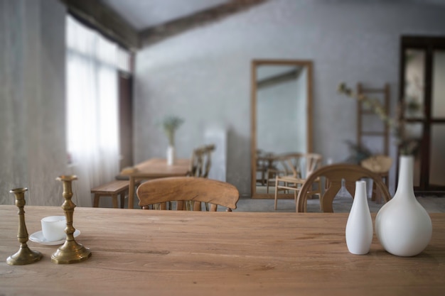 Estilo vintage de muebles de comedor de madera | Descargar Fotos premium Estilo vintage de muebles de comedor de madera | Descargar Fotos premium
