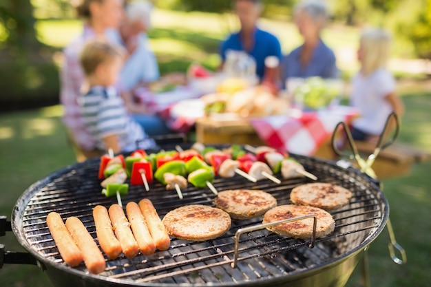 Familia Haciendo Barbacoa En El Parque Foto Premium 4227