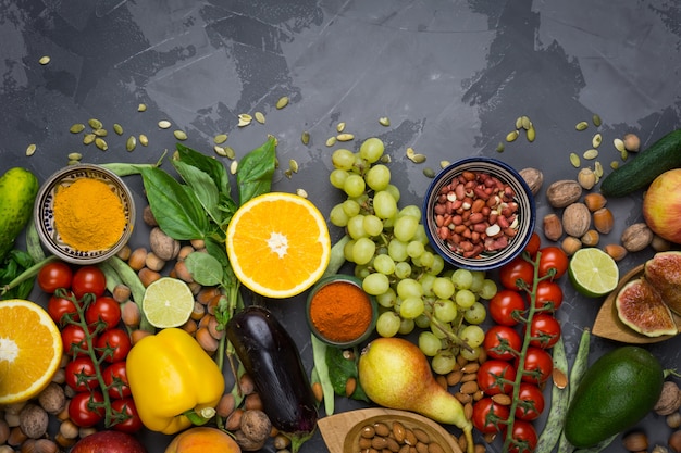 Fondo De Alimentos Saludables Marco De Alimentos Orgánicos Ingredientes Para Una Cocina 8954