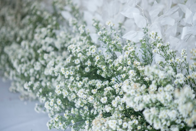 Fondo de la boda con la decoración de la boda y la flor | Foto Premium