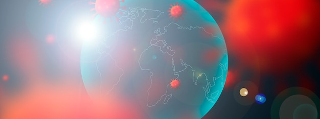 Fondo de infección por coronavirus con espacio de copia Foto gratis