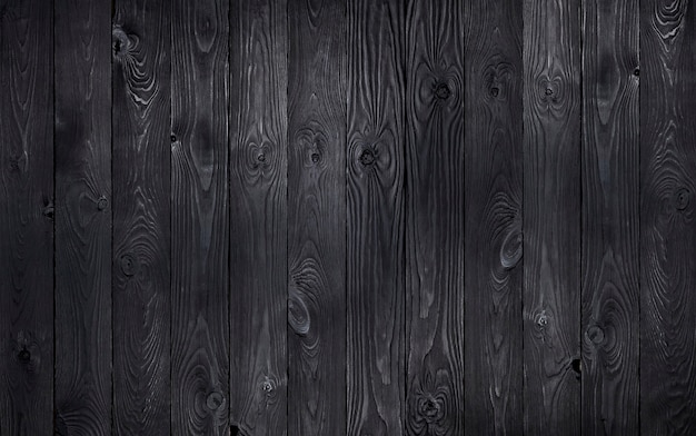 Fondo De Madera Negra Foto Premium