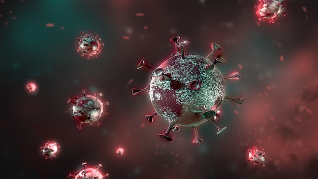 Fondo realista de coronavirus Foto gratis