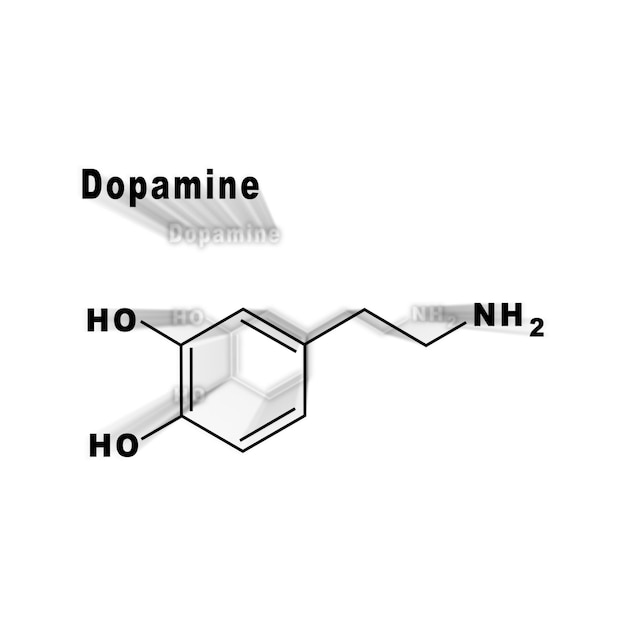 F Rmula Qu Mica Estructural De La Hormona Dopamina Sobre Un Fondo