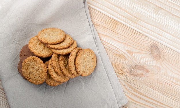 Galletas Finas De Avena O Galletas De Avena De Cereales Saludables Con