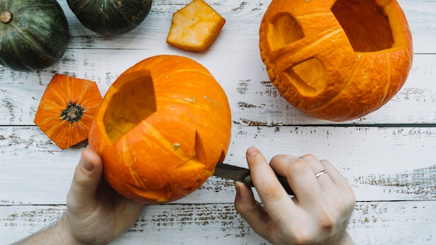 Hacer Halloween Calabaza Tallada | Foto Gratis