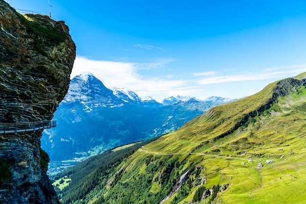 Hermosa montaña de los alpes en grindelwald, suiza | Foto Premium