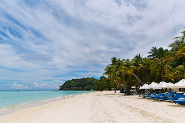 Hermoso Paisaje De Playa Tropical En La Isla De Boracay Filipinas