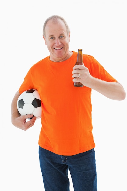 camiseta naranja futbol