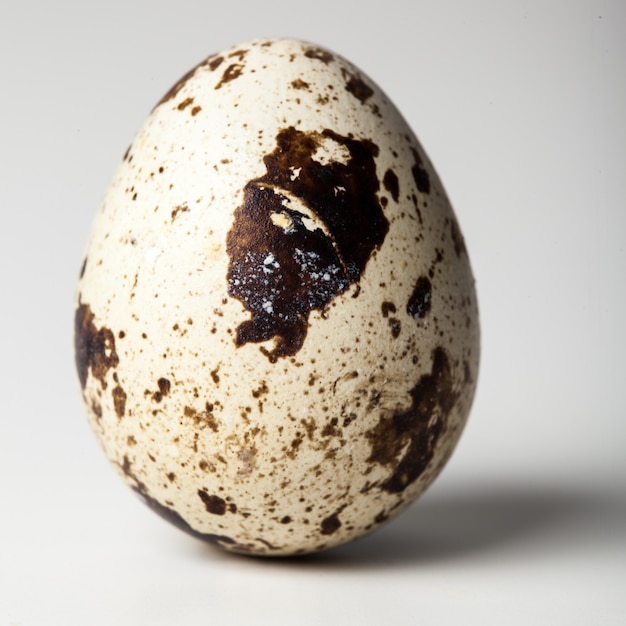 Huevo de codorniz sobre un blanco | Foto Premium