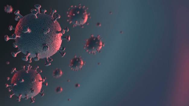 Infección por coronavirus con espacio de copia Foto gratis