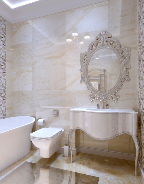 Interior de baño de lujo | Foto Premium