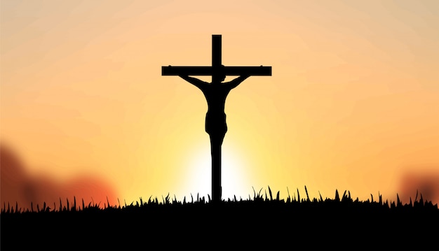 Jesús en el vector de la cruz | Foto Premium