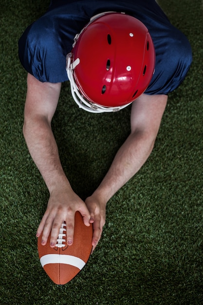 Jugador De F Tbol Americano Anotando Un Touchdown Foto Premium