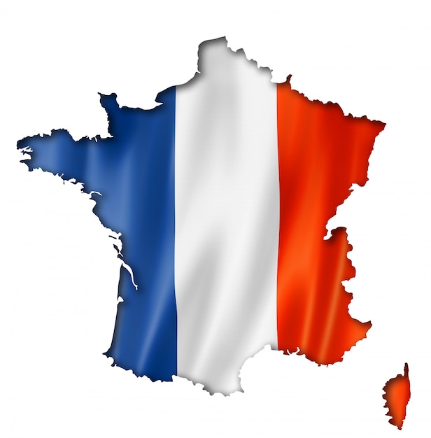 Mapa De La Bandera Francesa Foto Premium 5908