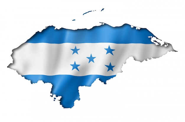 Mapa De La Bandera De Honduras Foto Premium 4635