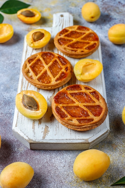 Mini Tarta De Albaricoque R Stica Casera O Tartas Con Frutas Frescas De