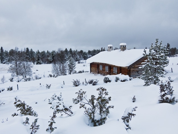 Noruega invierno paisaje nieve | Foto Premium