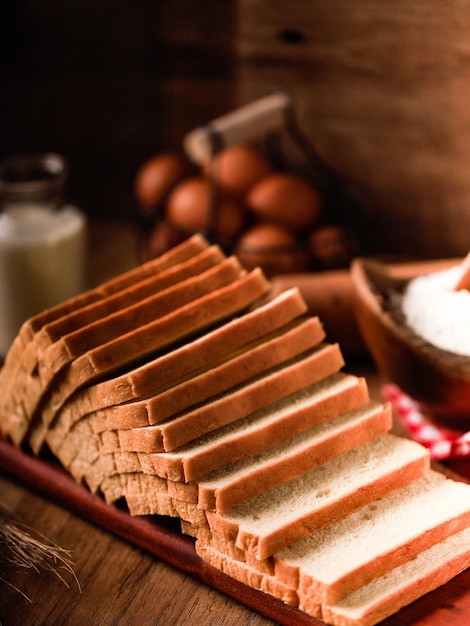 Pan Tostado En Rodajas De Pan Blanco Shokupan O Roti Tawar Para El