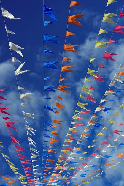 Pennons decorativos de festas juninas. Foto Premium