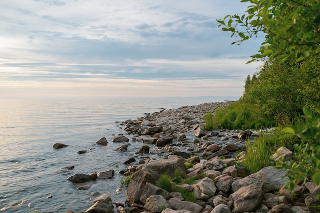 Pintoresca Vista Del Lago Baikal En El Sur De Siberia Rusia Vista Del