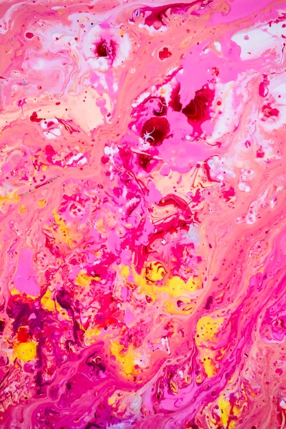 Pintura Rosa Abstracta Sobre Lienzo Con Tecnica De Acrilico Liquido Foto Premium