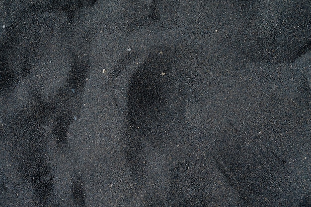 Playa De Arena Negra Con Guijarros La Costa De Arena Volcánica De