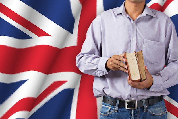 Profesor en la bandera británica | Foto Premium