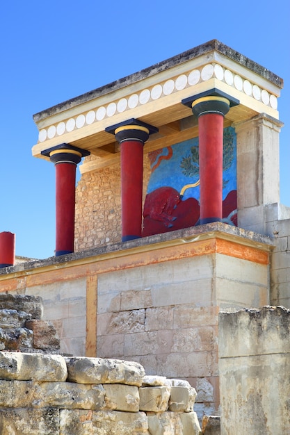 Ruinas Del Palacio De Knossos Creta Grecia Foto Premium