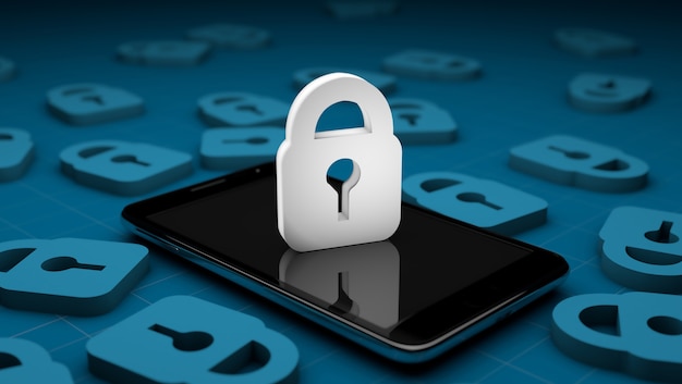 Seguridad en teléfonos inteligentes y tecnología | Foto Premium