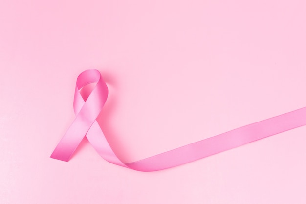 Símbolo De Cinta Rosa Para El Concepto De Concienciación Sobre El Cáncer De Mama Sobre Fondo 4624