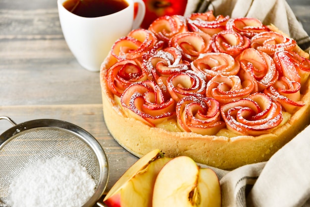 Tarta Casera Con Manzana Y Canela Tarta De Manzana Foto Premium