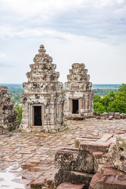 Templo Budista Antiguo Del Khmer En Angkor Wat Camboya Templo De