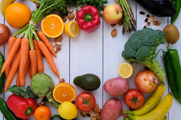 Variedad De Verduras Frescas Foto Premium