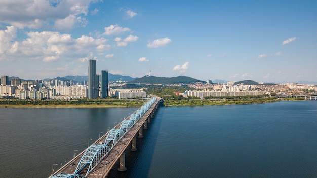 Vista aérea de la ciudad de seúl, corea del sur. | Foto ...