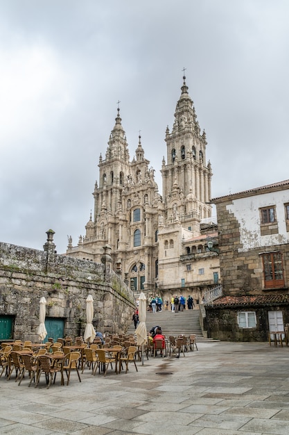 Vista De La Catedral De Santiago De Compostela Foto Premium